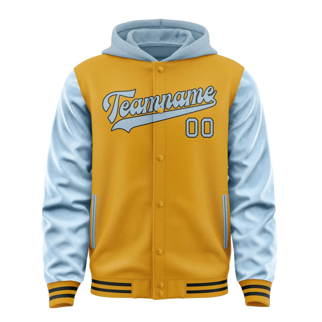 Custom Yellow Light Blue Jacket