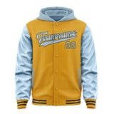 Custom Yellow Light Blue Jacket