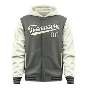 Custom Dark Grey Cream Jacket