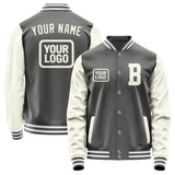 Custom Dark Grey Cream Jacket