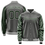 Custom Dark Grey Dark Green Jacket