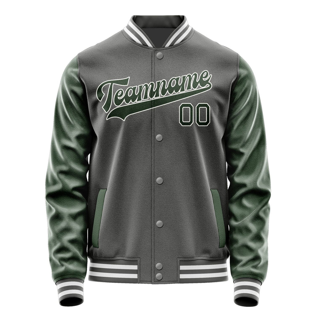 Custom Dark Grey Dark Green Jacket JA2020062018B31806