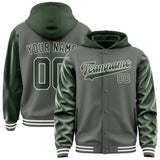 Custom Dark Grey Dark Green Jacket