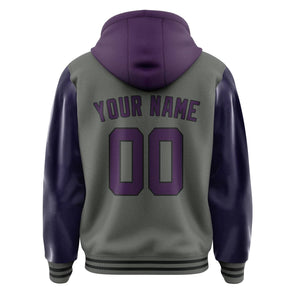 Custom Dark Grey Purple Jacket