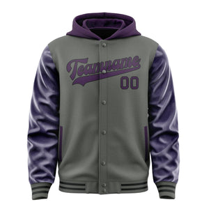 Custom Dark Grey Purple Jacket
