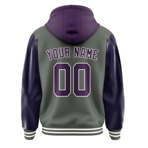 Custom Dark Grey Purple Jacket