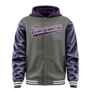 Custom Dark Grey Purple Jacket