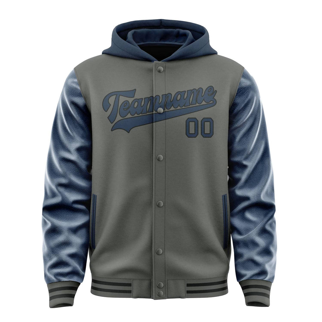 Custom Dark Grey Blue Jacket