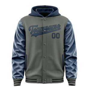 Custom Dark Grey Blue Jacket