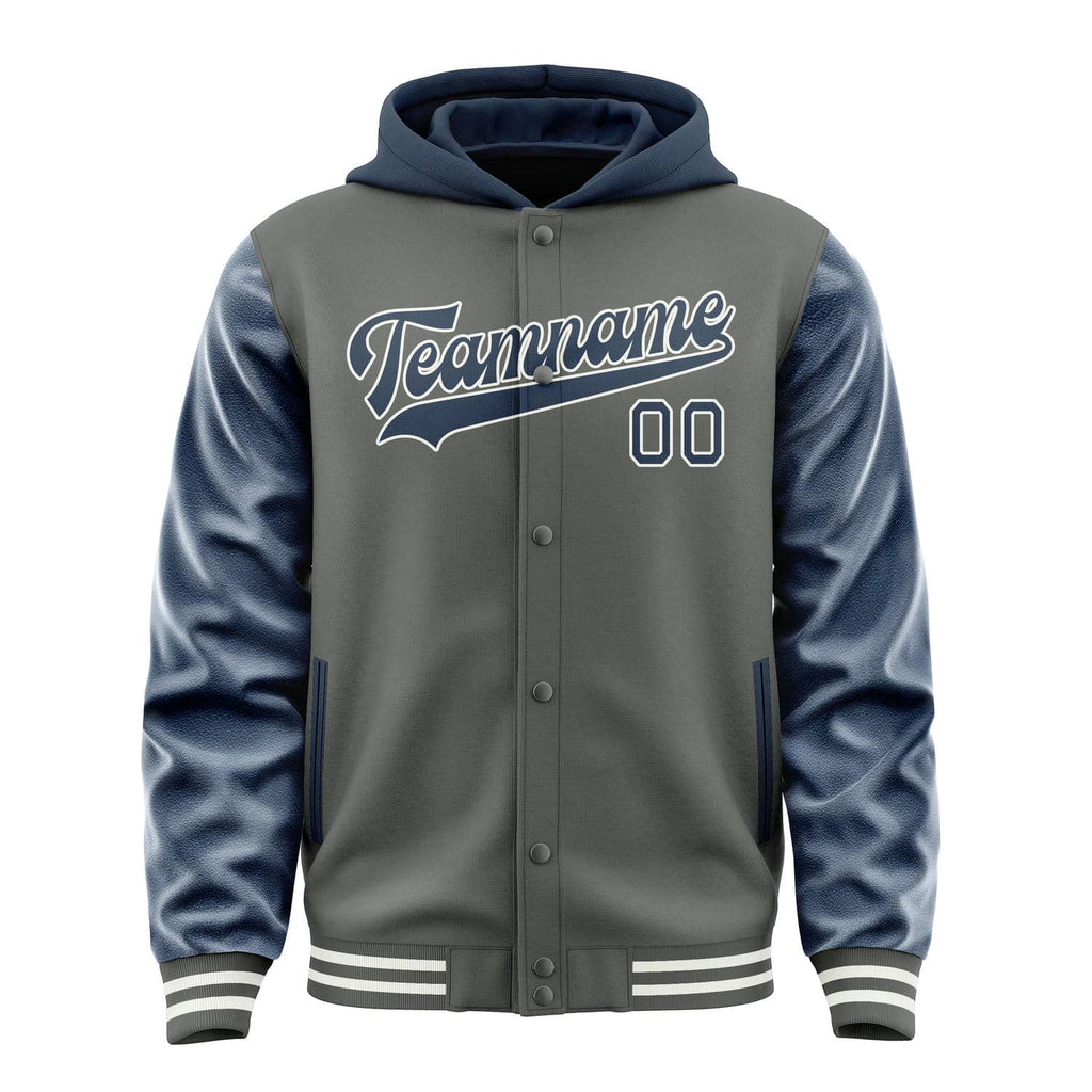 Custom Dark Grey Blue Jacket