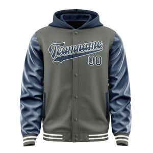 Custom Dark Grey Blue Jacket