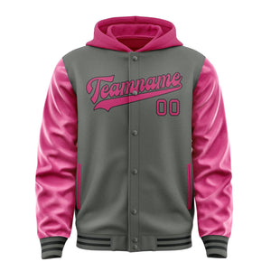 Custom Dark Grey Pink Jacket