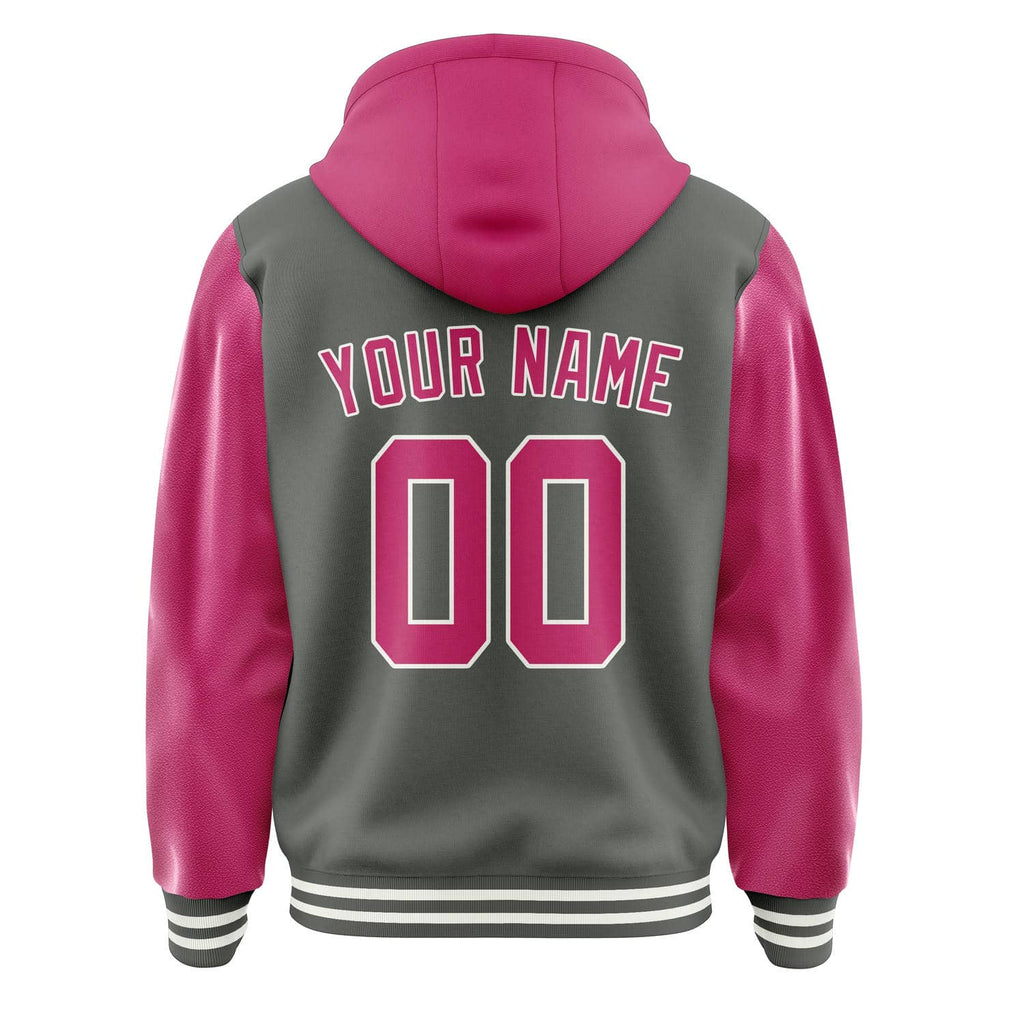 Custom Dark Grey Pink Jacket