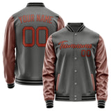 Custom Dark Grey Coral Red Jacket JA2020162017B21716
