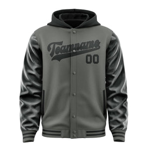 Custom Dark Grey Black Jacket