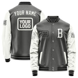 Custom Dark Grey White Jacket