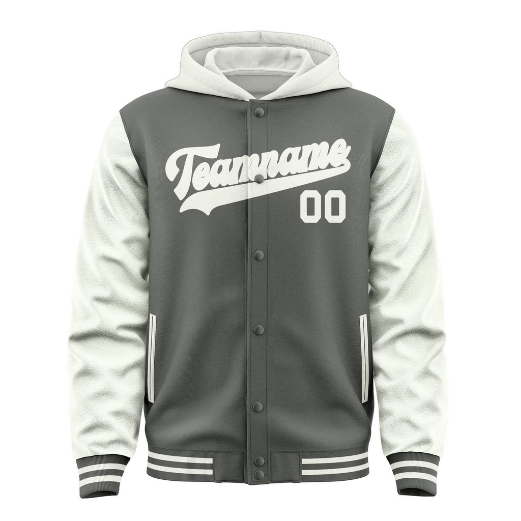 Custom Dark Grey White Jacket