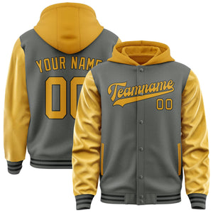 Custom Dark Grey Yellow Jacket