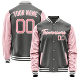 Custom Dark Grey Light Pink Jacket