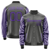 Custom Dark Grey Light Purple Jacket