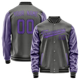 Custom Dark Grey Light Purple Jacket