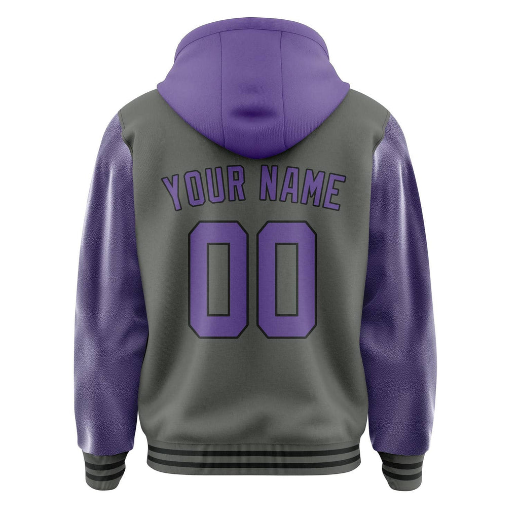 Custom Dark Grey Light Purple Jacket