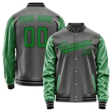 Custom Dark Grey Emerald Green Jacket