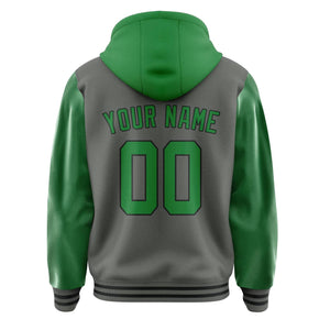 Custom Dark Grey Emerald Green Jacket