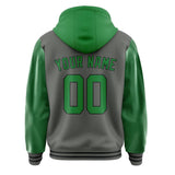 Custom Dark Grey Emerald Green Jacket