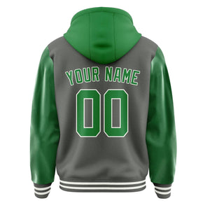 Custom Dark Grey Emerald Green Jacket