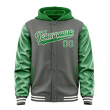 Custom Dark Grey Emerald Green Jacket
