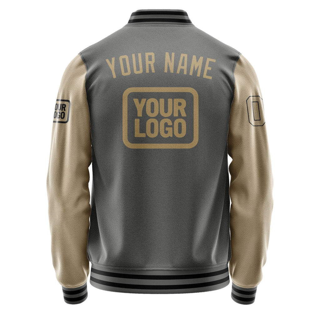 Custom Dark Grey Light Khaki Jacket JA202025201717252517