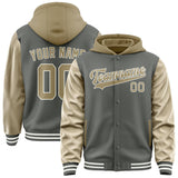 Custom Dark Grey Light Khaki Jacket