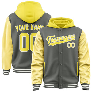 Custom Dark Grey Light Yellow Jacket