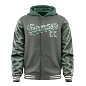 Custom Dark Grey Blue Green Jacket