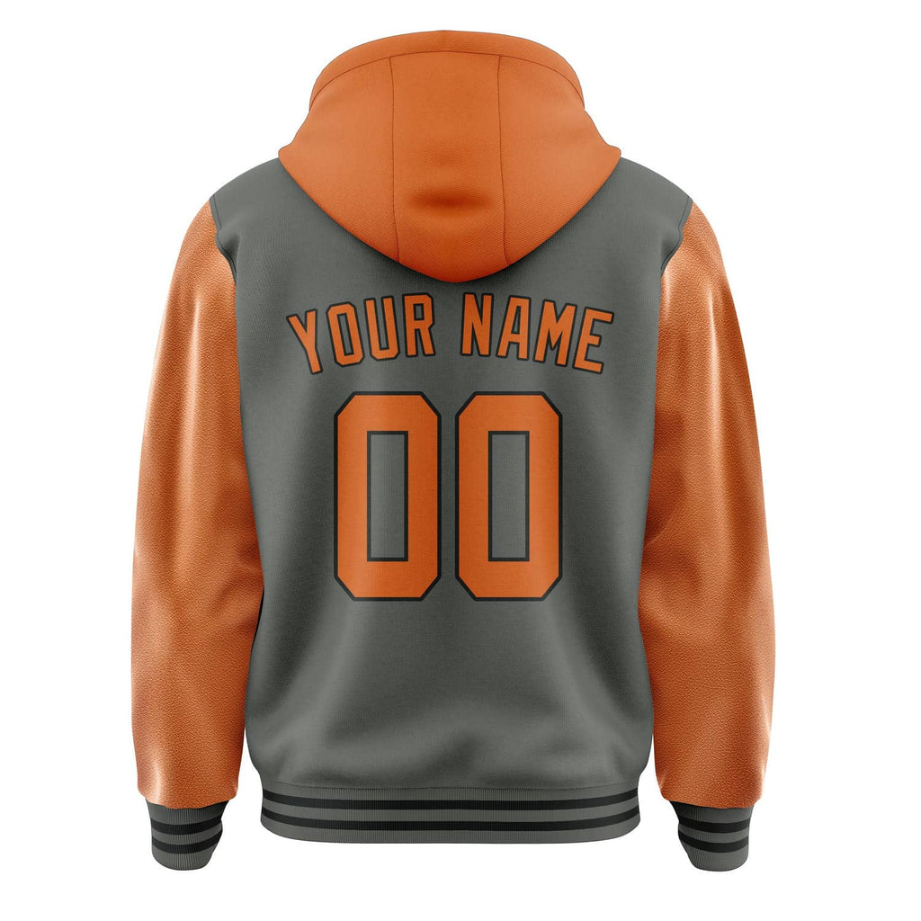 Custom Dark Grey Orange Jacket