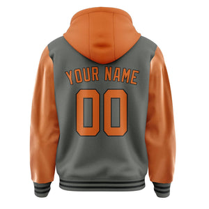 Custom Dark Grey Orange Jacket