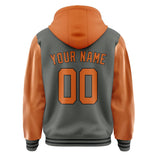 Custom Dark Grey Orange Jacket
