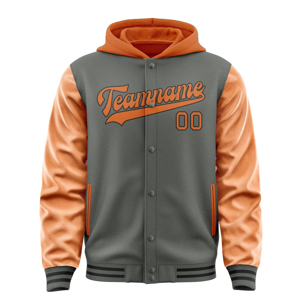 Custom Dark Grey Orange Jacket