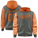 Custom Dark Grey Orange Jacket