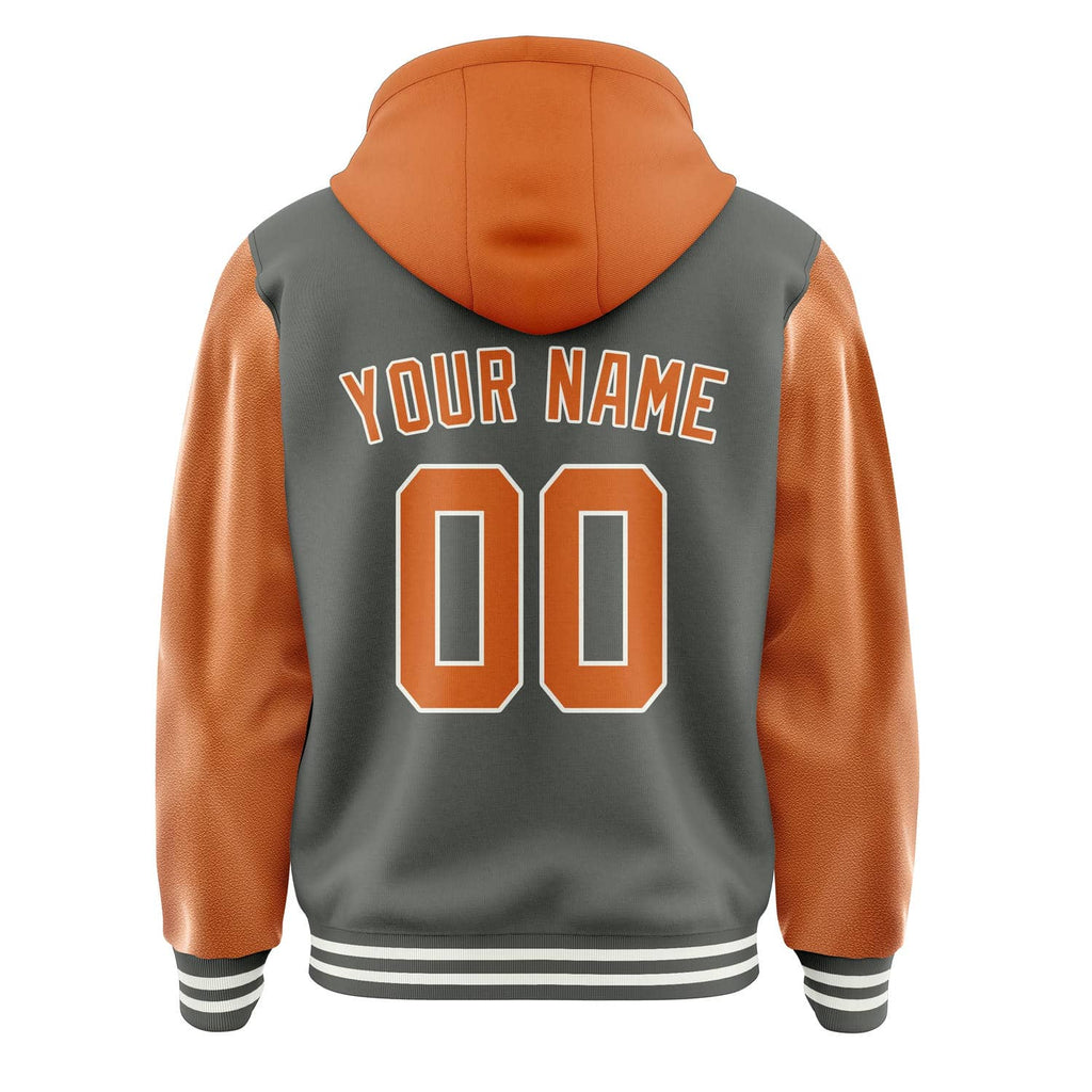Custom Dark Grey Orange Jacket
