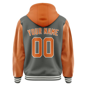 Custom Dark Grey Orange Jacket