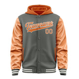 Custom Dark Grey Orange Jacket