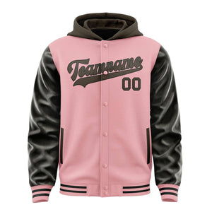 Custom Light Pink Brown Jacket