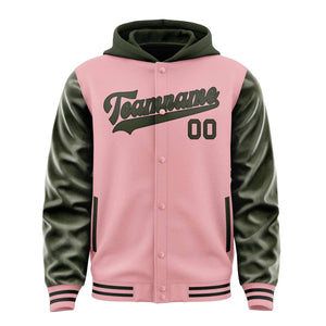 Custom Light Pink Olive Jacket