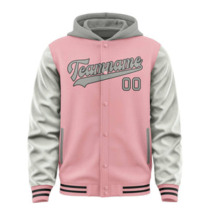 Custom Light Pink Gray Jacket