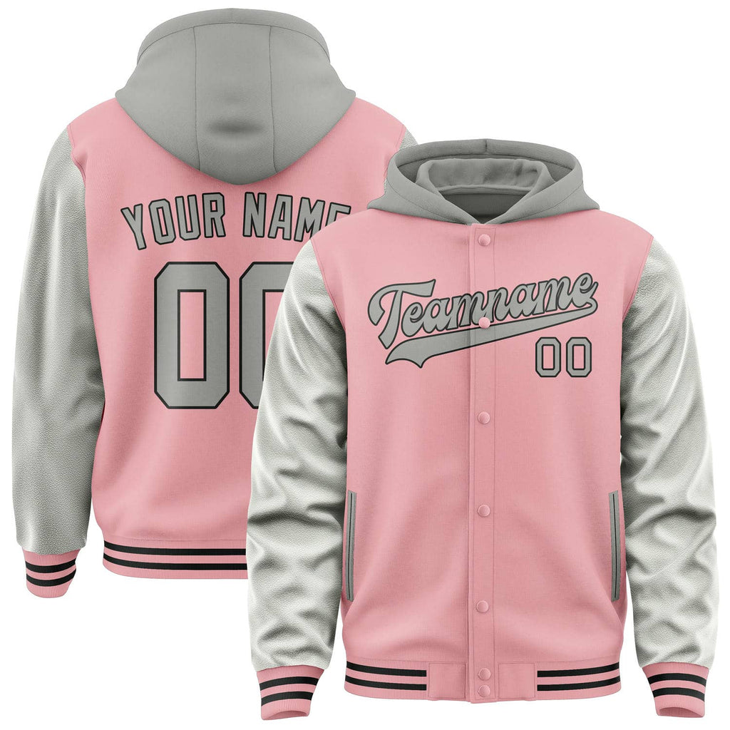 Custom Light Pink Gray Jacket