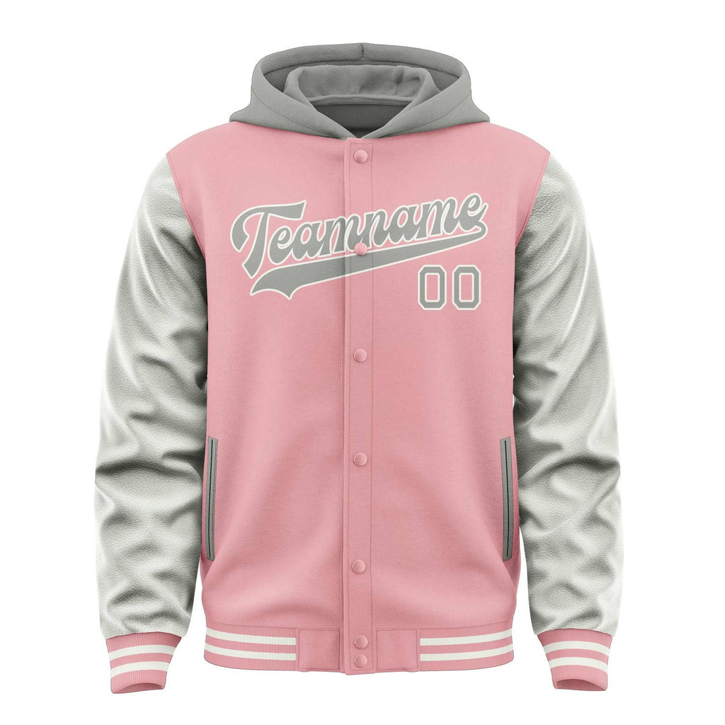 Custom Light Pink Gray Jacket