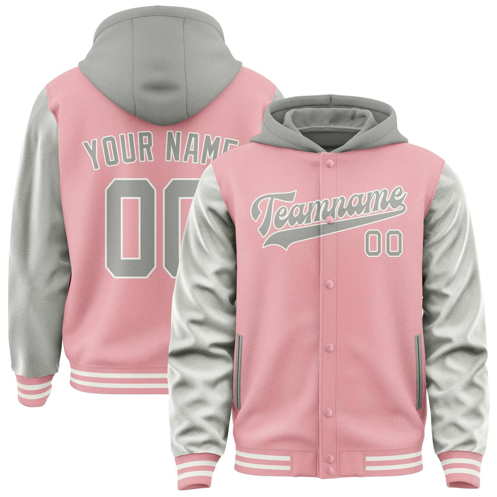 Custom Light Pink Gray Jacket