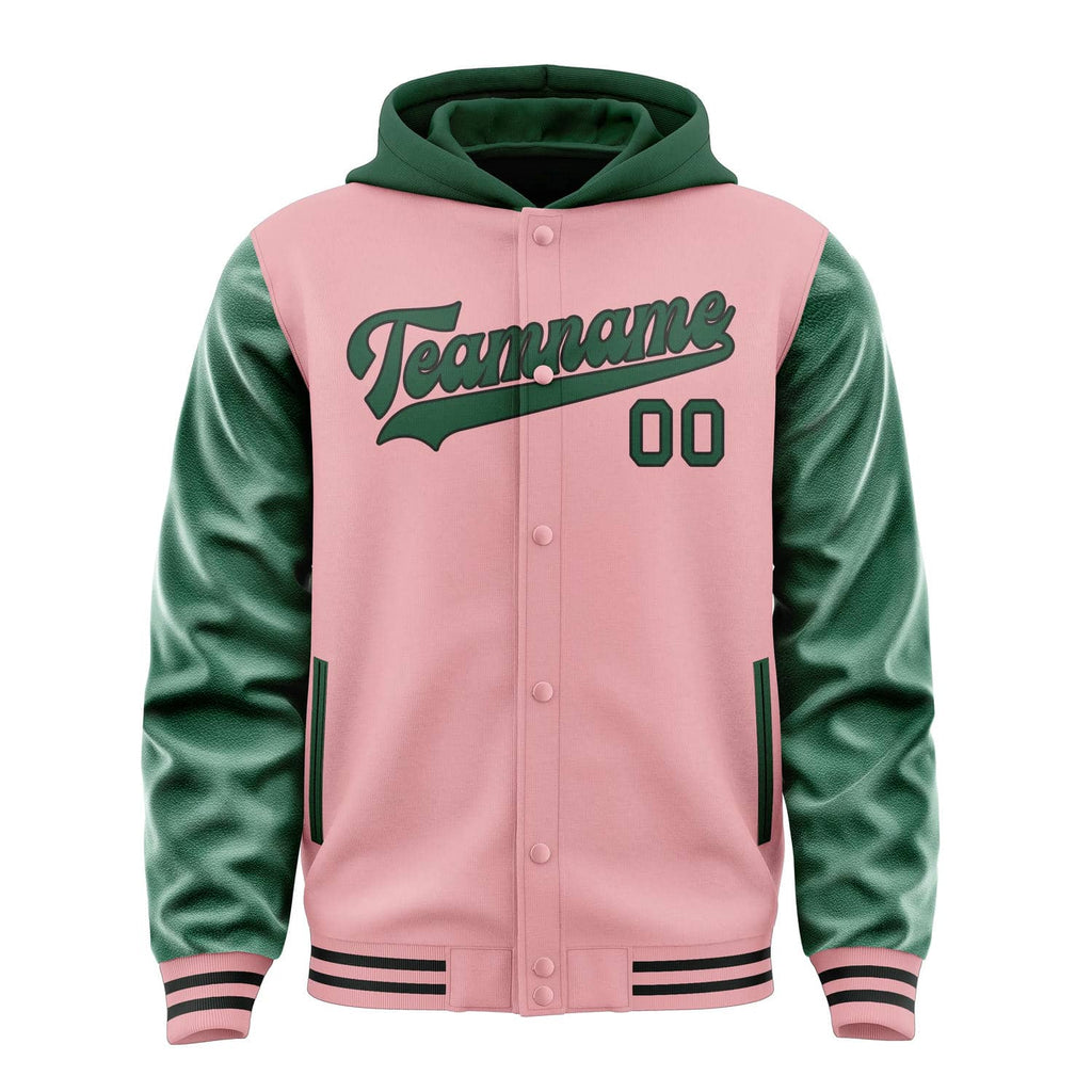 Custom Light Pink Green Jacket